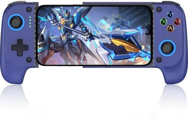 Main image of Wireless Mobile Gaming Controller, Phone Controller for iPhone/Android with Big Grip,Led Light,Hall Effect Joysticks, Cell Phone Slide Controller for Handheld Gaming