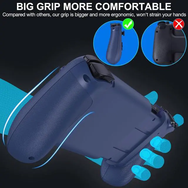 Alt view image 4 of 6 - Wireless Mobile Gaming Controller, Phone Controller for iPhone/Android with Big Grip,Led Light,Hall Effect Joysticks, Cell Phone Slide Controller for Handheld Gaming