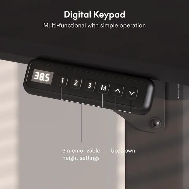 Alt view image 5 of 6 - SANODESK 4-Leg Standing Desk, Electric Height Adjustable Desk with Memory Presets for Home Office, Stand up Desk Computer Workstation, 78x32 Inches Black