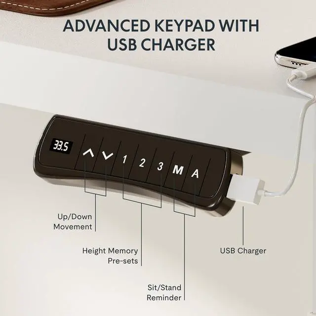 Alt view image 5 of 7 - 71-Inch Large Dual Motor L-Shaped Electric Height Adjustable Standing Desk - Reversible Panel - White Top/White Frame - Ideal for Gaming, Home Office or Computer Workstation