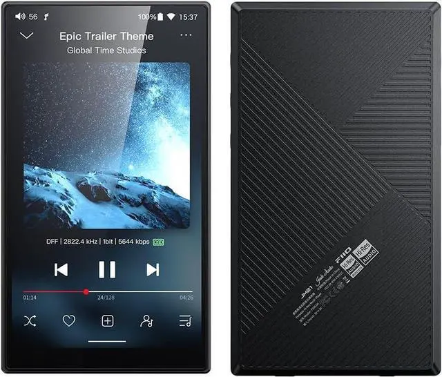 Main image of /FiiO JM21 Android 13 Hi-Res Music Player MP3 with Snapdragon 680, Bluetooth WiFi USB DAC 12.5H Playtime (Black)