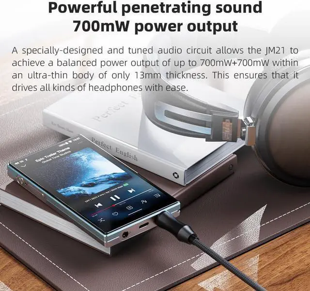 Alt view image 3 of 7 - /FiiO JM21 Android 13 Hi-Res Music Player MP3 with Snapdragon 680, Bluetooth WiFi USB DAC 12.5H Playtime (Black)
