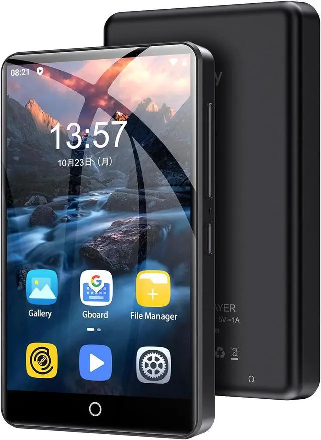 Main image of 80GB MP3 Player with Bluetooth and WiFi, Mp3 & Mp4 Music Player with Spotify, Amazon Music, Deezer, Audible, Browser, 4.0" IPS Touch Screen Android Player with Speaker, FM Radio, Up to 512GBBlack