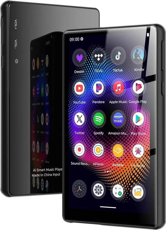 Main image of 128GB MP3 Player with Bluetooth and WiFiMusic Video Player with Spotify Pandora,Amazon Music, 5" Touch Screen Android MP4 MP3 Player for Kids with Audible, YouTube, Spotify Kids,up to 256GB (Black)