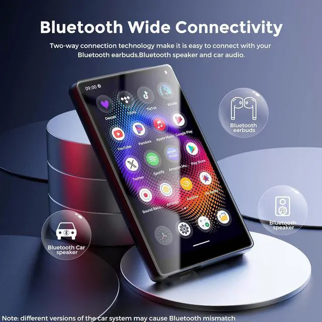 Alt view image 4 of 7 - 128GB MP3 Player with Bluetooth and WiFiMusic Video Player with Spotify Pandora,Amazon Music, 5" Touch Screen Android MP4 MP3 Player for Kids with Audible, YouTube, Spotify Kids,up to 256GB (Black)