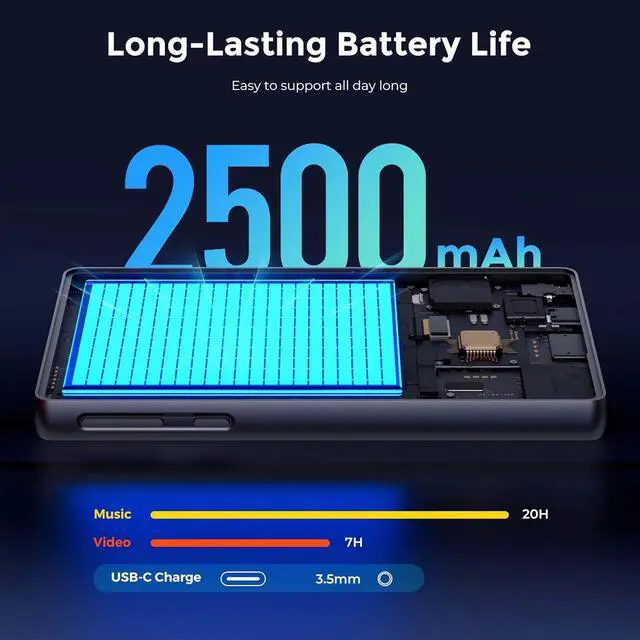 Alt view image 6 of 7 - 128GB MP3 Player with Bluetooth and WiFiMusic Video Player with Spotify Pandora,Amazon Music, 5" Touch Screen Android MP4 MP3 Player for Kids with Audible, YouTube, Spotify Kids,up to 256GB (Black)