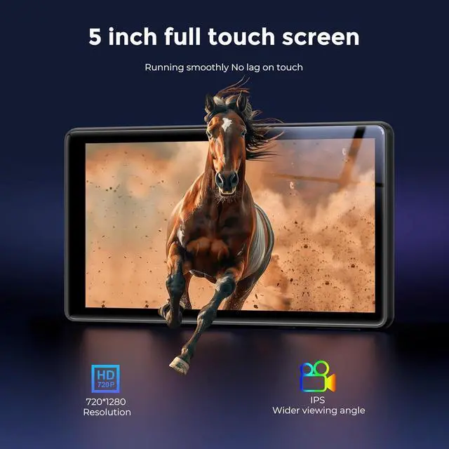 Alt view image 7 of 7 - 128GB MP3 Player with Bluetooth and WiFiMusic Video Player with Spotify Pandora,Amazon Music, 5" Touch Screen Android MP4 MP3 Player for Kids with Audible, YouTube, Spotify Kids,up to 256GB (Black)