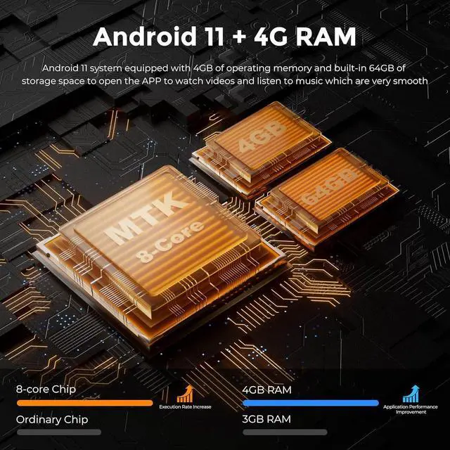 Alt view image 2 of 7 - 128GB MP3 Player with Bluetooth and WiFiMusic Video Player with Spotify Pandora,Amazon Music, 5" Touch Screen Android MP4 MP3 Player for Kids with Audible, YouTube, Spotify Kids,up to 256GB (Blue)