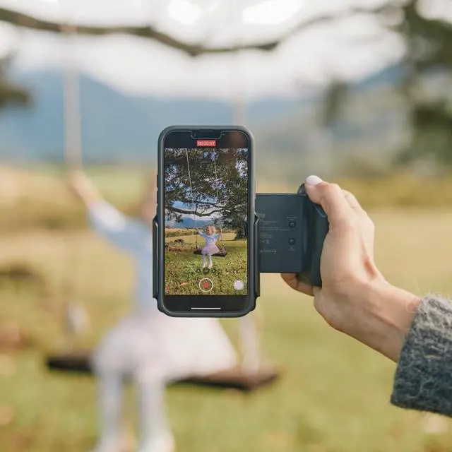 Alt view image 6 of 7 - ProGrip Starter Kit - DSLR Style Mobile Battery Grip - Wireless Shutter Button - Built in Powerbank - Qi Wireless Charging - Freestanding Dock - Tripod Mount - Android and iPhone Camera Grip