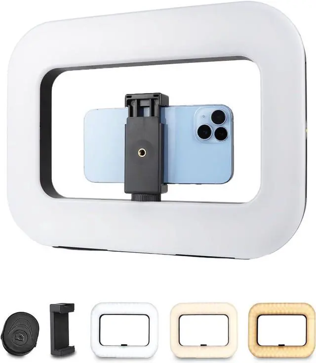 Main image of Smartphone Video Rig with Light, Handheld  Selfie Light Kit, LED Mobile Video Stabilizer with Built-in 8000mAh Battery for Camera, Smartphone, YouTube, TikTok Video Recording, Makeup