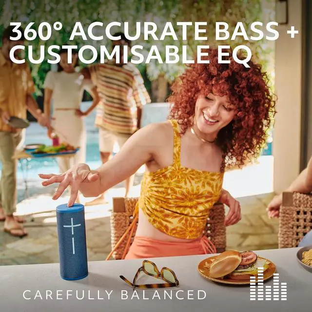 Alt view image 2 of 7 - Boom 4 Portable Waterproof Bluetooth Speaker with 360-Degree Immersive Sound, Outdoor Floating Speaker, 15-Hour Battery, 147ft Range - Red