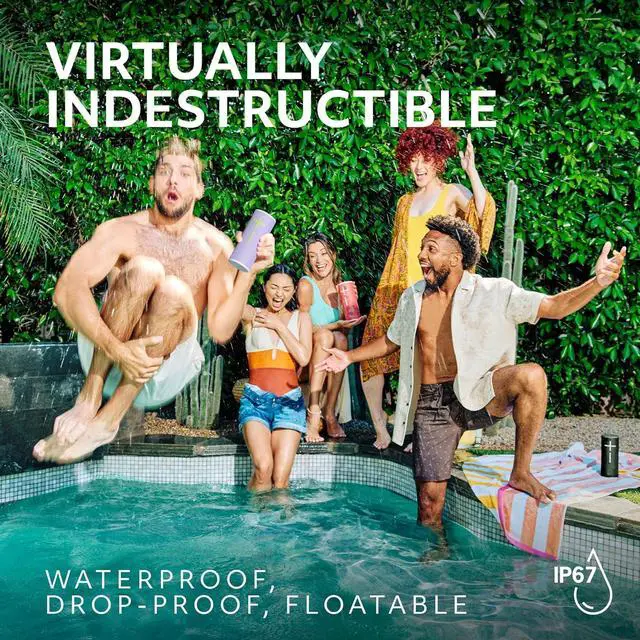 Alt view image 4 of 7 - Boom 4 Portable Waterproof Bluetooth Speaker with 360-Degree Immersive Sound, Outdoor Floating Speaker, 15-Hour Battery, 147ft Range - Red