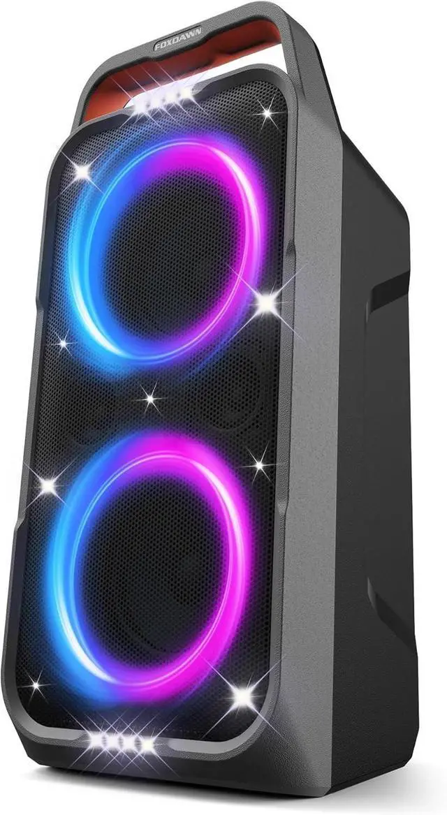 Main image of Portable Bluetooth Speaker: 240W Peak Powerful Loud Sound Deep Bass Wireless Boombox Large Subwoofer 15 Hours Battery Life Fast Charging with Led Light Show for Party Outdoor Camping Backyard