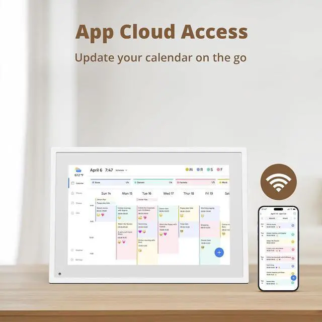 Alt view image 5 of 7 - 10.1 inch Digital Calendar Chore Chart  Interactive Touchscreen, Smart Family Planner, Hearth Display Desk Seamless Scheduling by DT