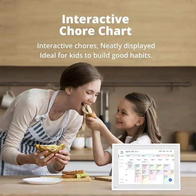 Alt view image 7 of 7 - 10.1 inch Digital Calendar Chore Chart  Interactive Touchscreen, Smart Family Planner, Hearth Display Desk Seamless Scheduling by DT