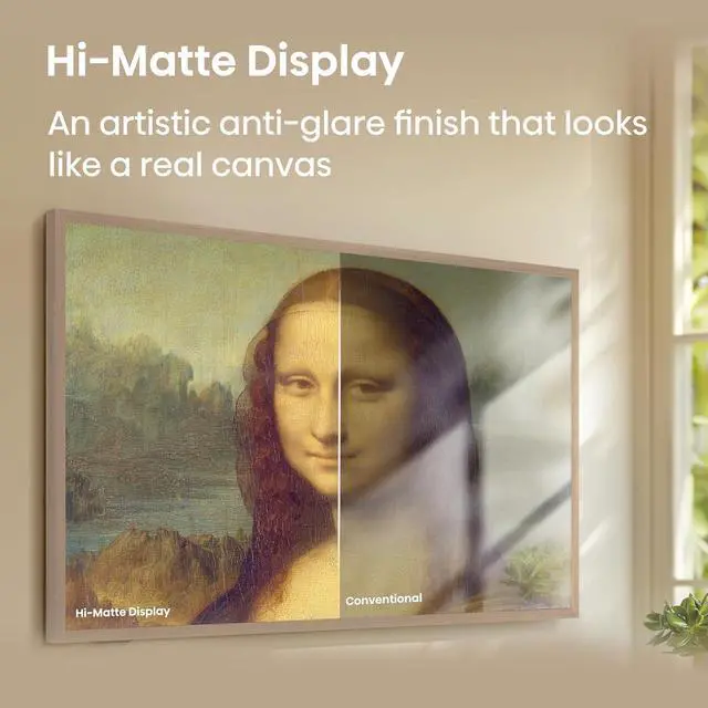 Alt view image 4 of 7 - 65-Inch Class QLED 4K S7N CanvasTV Series Dolby Vision HDR Google Smart TV (65S7N) - 144Hz, Art Mode, Anti-Glare Panel, Hi-Matte Display, Frame & UltraSlim Wall Mount Included