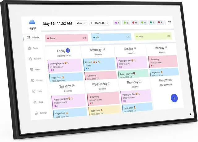 Main image of Digital Calendar, 15.6inch Smart WiFi Digital Calendar&Chore Chart, 1920 * 1080 IPS Touch Screen HD Display for Family Schedules, Wall-Mounted, Share Moments Instantly from Anywhere