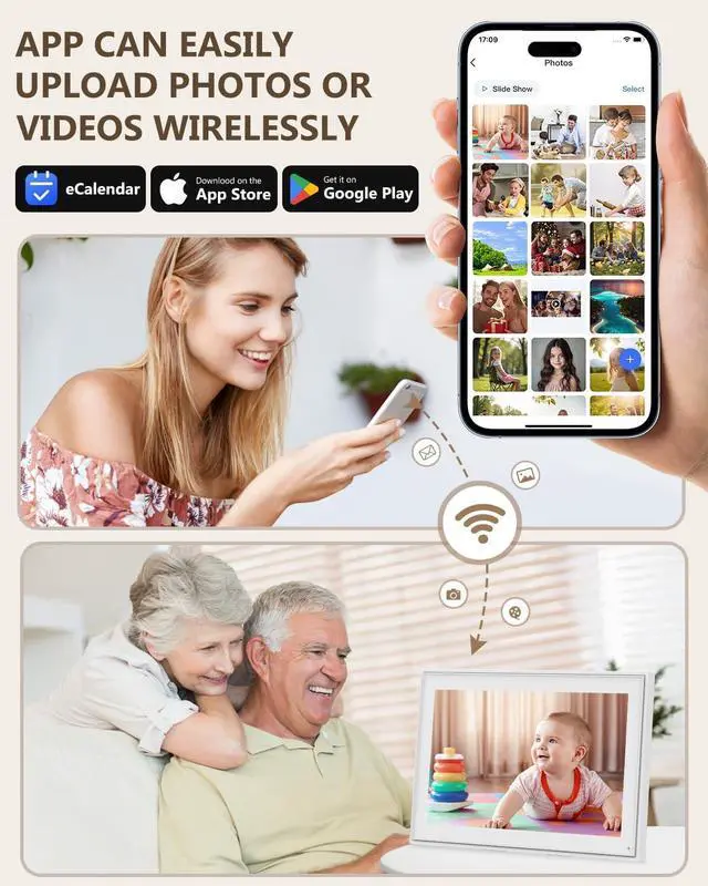 Alt view image 5 of 7 - Digital Calendar, 15.6inch Smart WiFi Digital Calendar&Chore Chart, 1920 * 1080 IPS Touch Screen HD Display for Family Schedules, Wall-Mounted, Share Moments Instantly from Anywhere