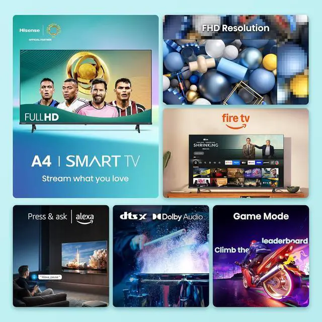 Alt view image 4 of 7 - 32-Inch Class A4 Series FHD 1080p Smart Fire TV (32A4NF, 2025 Model) - DTS Virtual: X, Slim Bezel Design, Alexa Built in