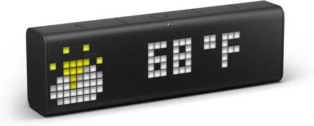 Main image of TIME Wi-Fi Clock for Smart Home - Social Media Counter - Cinema Lightbox - Digital Alarm Clock with Weather - Retro Pixel Art Bluetooth Speaker with 37x8 LED Display
