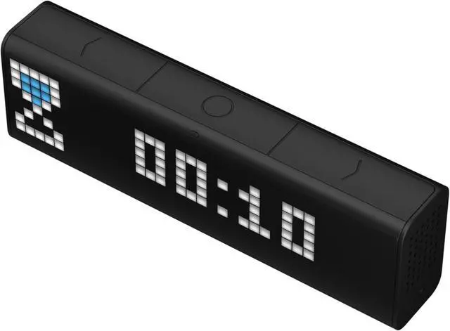 Alt view image 3 of 6 - TIME Wi-Fi Clock for Smart Home - Social Media Counter - Cinema Lightbox - Digital Alarm Clock with Weather - Retro Pixel Art Bluetooth Speaker with 37x8 LED Display