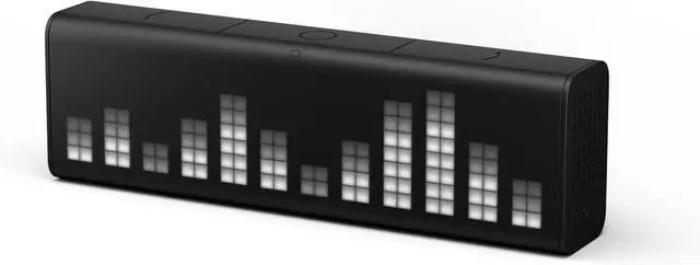 Alt view image 4 of 6 - TIME Wi-Fi Clock for Smart Home - Social Media Counter - Cinema Lightbox - Digital Alarm Clock with Weather - Retro Pixel Art Bluetooth Speaker with 37x8 LED Display