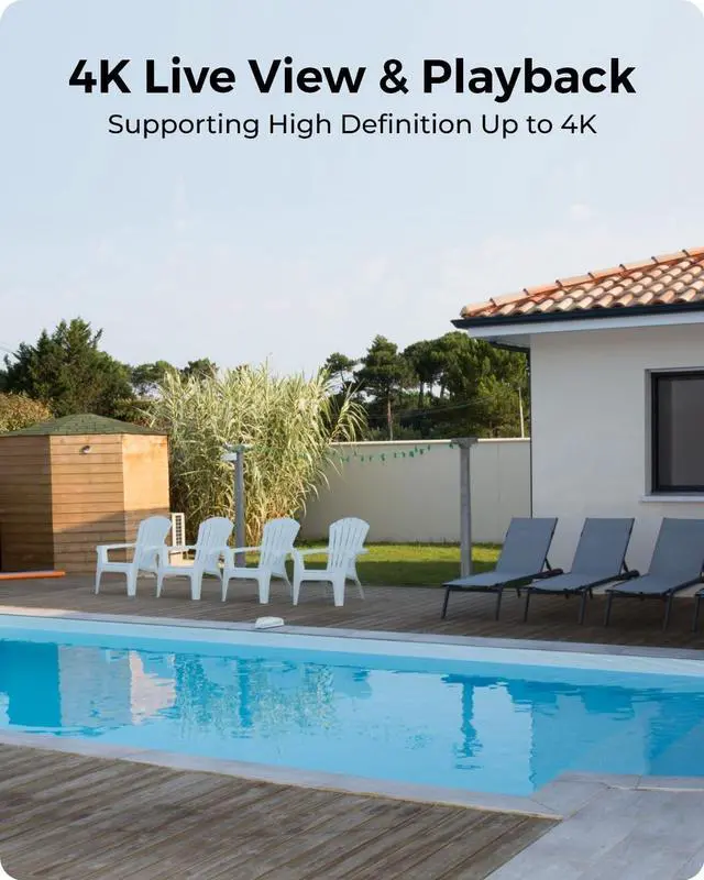 Alt view image 5 of 7 - 4K Solar Security Camera Outdoor, Encrypted Local Storage Camera System, 360° Pan Tilt, Smart Detection, No Monthly Fee, Home Hub with 4X PT Ultra + Solar Panel
