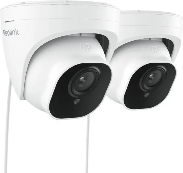Main image of 5MP PoE Security Camera, Surveillance Outdoor Indoor for home, PersoVehicle/Pet Detection, Time-Lapse, Work with Smart Home, 100ft IR Night Vision, Support 256GB SD Card, RLC-520A(Pack of 2)