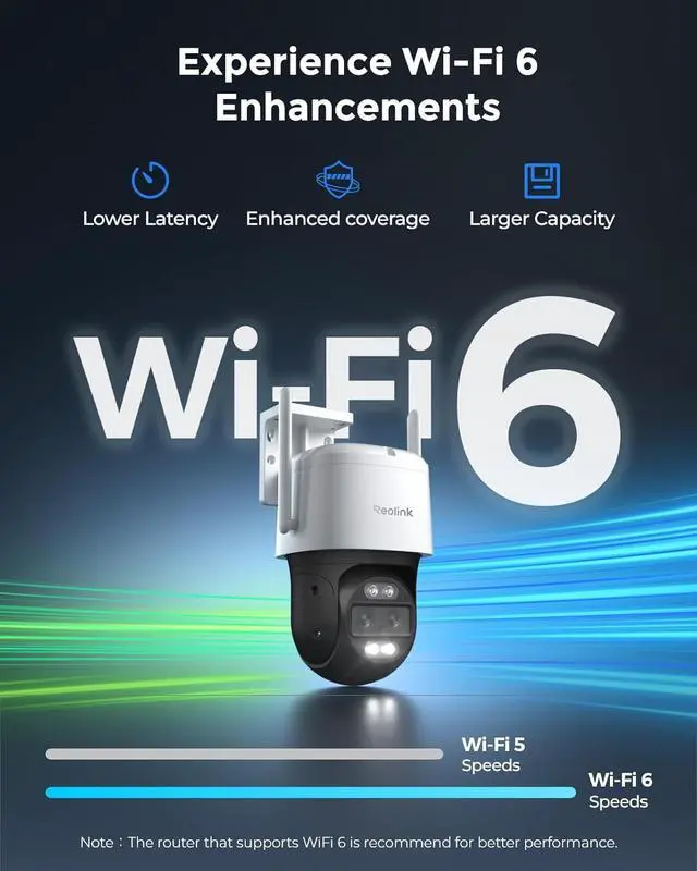 Alt view image 4 of 7 - 4K Wired WiFi Outdoor Security Camera, 8MP Dual Lens, 360 PTZ Camera, Auto Tracking, 2.4/5GHz Wi-Fi Smart PersoVehicle/Animal Detection, 6X Hybrid Zoom, Color Night Vision, TrackMix WiFi