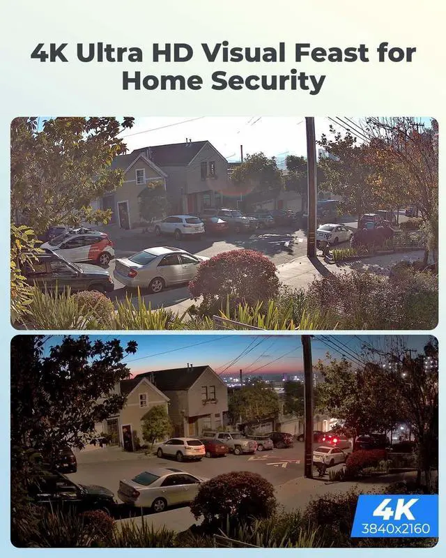 Alt view image 6 of 7 - 4K/8MP Security PoE IP Camera, HumaVehicle/Pet Detection, Time-Lapse, 100ft IR Night Vision, Work with Smart Home, Up to 256GB microSD Card, Surveillance Outdoor Indoor, RLC-810A