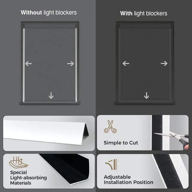 Alt view image 7 of 7 - Motorized Blinds with Remote, 100% Blackout Smart Blinds, Motorized Shades, Automatic Blinds for Windows, Electric Blinds Work with Alexa Google and Homekit (Light Chaser-Perla Bianca BO)