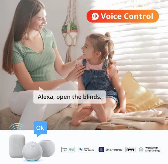 Alt view image 4 of 7 - Smart Electric Motorized Blinds Kit - 3Pack with 2.4G WiFi Remote Control, Solar Powered, Compatible with Alexa, Google Home and Siri, Light Sensing Control, Unlimited Group Control