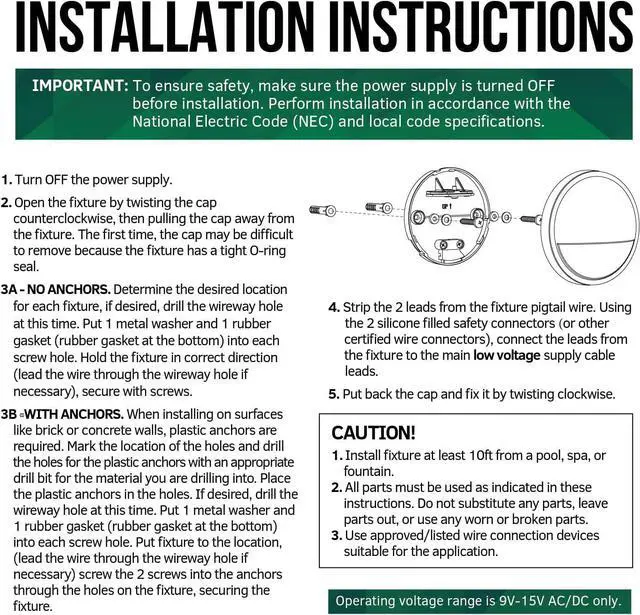 Alt view image 6 of 7 - GKOLED Landscape Deck Light, Low Voltage 12V AC/DC Outdoor Patio Lighting, LED 2W Step Light, Die-Casting Aluminium with Glossy White Powder Coated Finish, 3000K, 6 Pack