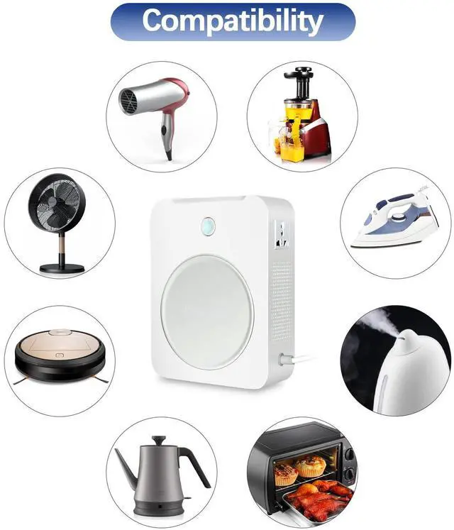 Alt view image 4 of 7 - Step Up Voltage Converter 110V to 220V 3000W Heavy Duty Power Converter Transformer with Input Power Cae Step Up Transformer 110v to 220v for Using 220V Asia Euro Appliance in US