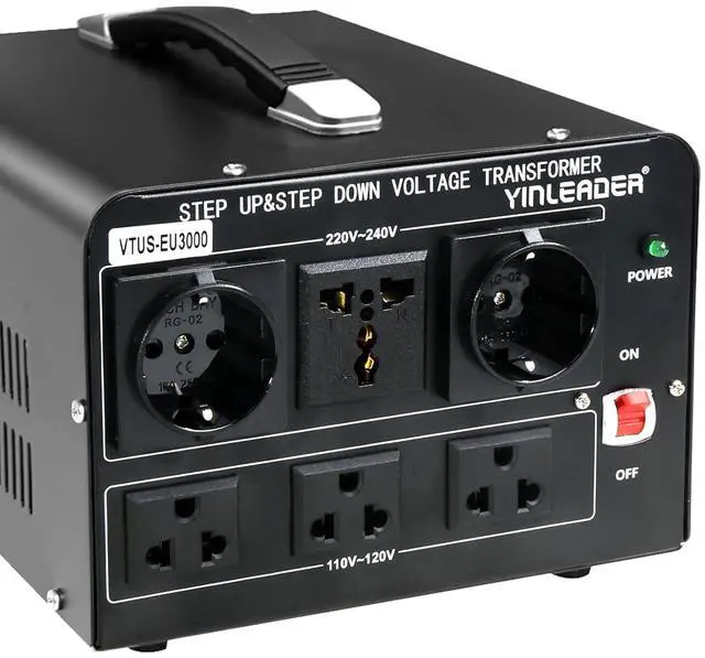 Main image of 3000W Voltage Converter Transformer(110V to 220V,220V to 110V) Step Up/Down Converter 110/120 Volt - 220/240 Volt w/US Standard Power Cord,Circuit Breaker Protection (VTUS-EU3000)