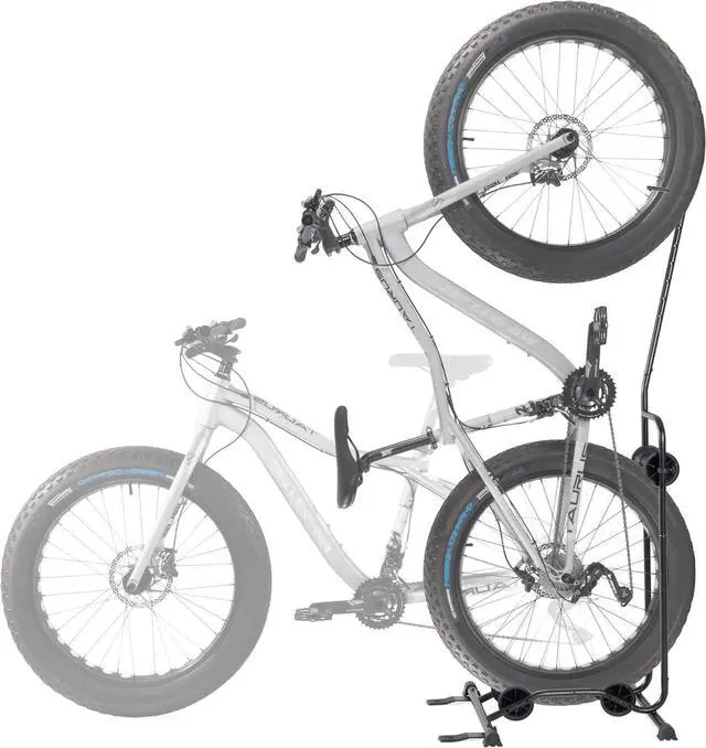 Main image of Upright Bike Stand - Premium Quality Vertical & Horizontal Adjustable Bicycle Floor Parking Rack - for Storing MTB Road Bikes - up to 29 Wheel Size - for Fat Bike - 1 Bike