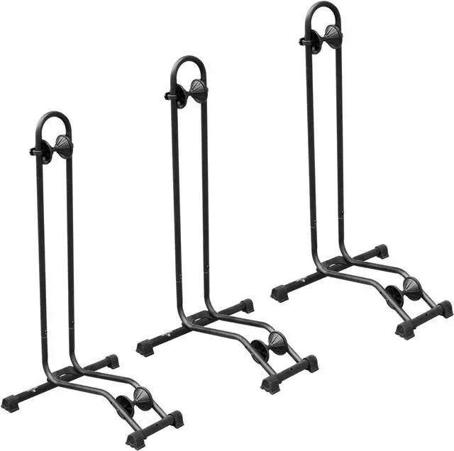 Main image of BikeHand Bike Floor Stand Parking Rack Stand - for 24"-29" Mountain MTB & Road Bikes Bicycles Indoor Outdoor Garage Storage - Classic for 3 Bikes