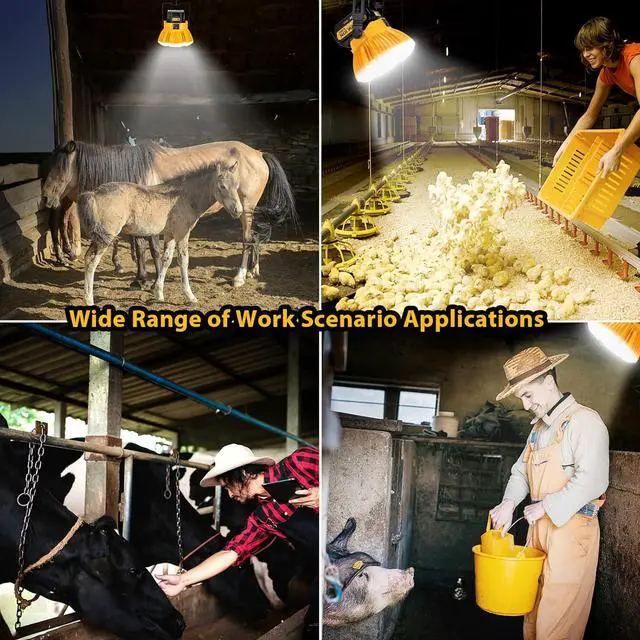 Alt view image 6 of 7 - 2400LM LED Camping Lantern for Dewalt 20V MAX Lithium Battery, 24W LED Work Light for Car Repairing , Camping, Emergency and Hurricane, Hiking, Fishing