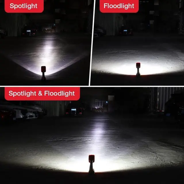 Alt view image 4 of 6 - 18W Flashlight for Milwaukee M18 18V Lithium-ion Battery, 1250LM Flashlight Floodlight with USB Port, Jobsite Light Tool with 110 Degree Pivoting Head LED Work Light for Outdoor Camping