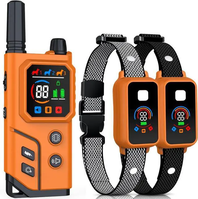 Main image of Dog Shock Collar 2 Dogs,4000FT with Flash Light for Night Walks, Dog Training Collar with Remote Control, E Collar with Adjustable Pitch Beep,Vibration and Shock,Rechargeable Waterproof Shock Collar