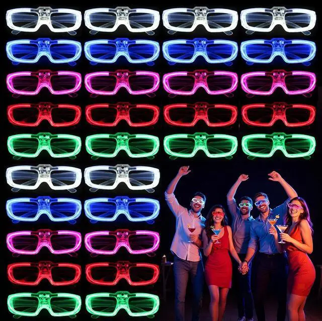 Main image of 70 ks LED Glasses 5 neon color 3 Light Modes Glow Sticks Light Up Glasses,Glow In The Dark Py Supplies Favors for Kids Adults Flashing toy fit Valentine's Day Easter Christmas Halloween Birthday