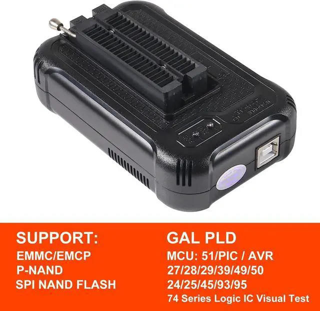 Alt view image 6 of 7 - T48 (TL866-3G) Programmer Support 34000+ ICS for SPI/Nor/NAND Flash/EMMC BGA/TSOP/SOP/PLCC (T48 Host+13 Adapter) by DT