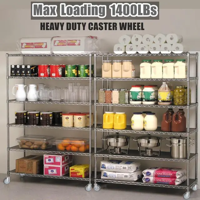 Alt view image 5 of 7 - 5-Inch Caster for Wire Shelving Racks, Heavy Duty Scaffolding Wheel with Brake, Set of 4 Metro Shelving Replacement Wheels(.864" x 2-3/16")