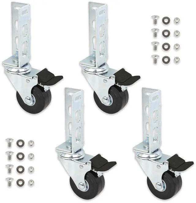 Main image of 4pc - Storage Rack Caster Wheels (Adapts to Boltless Self Locking Shelving Racks) (3" (1500 lb. Max Total Capacity))