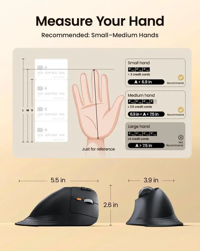 Alt view image 5 of 7 - Vertical Wireless Trackball Mouse, EM05 NL Bluetooth Ergonomic Rollerball Mouse Rechargeable Computer Laptop Thumb Mice, 3 Device Connection, Compatible with iPad, Mac, Windows, PC-Gray