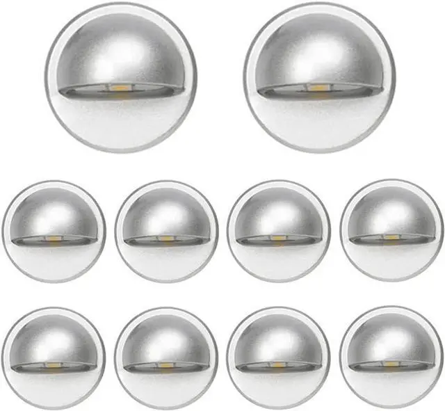 Main image of k of 10 Low Voltage LED Deck Light Kit 1.38 Waterproof Outdoor Step Stairs Garden Yard Patio Landscape Decor Lighting Cold White Lamp