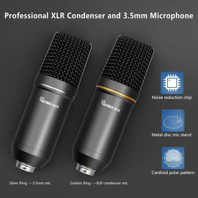 Alt view image 5 of 7 - Podcast Equipment Bundle for 2, Streaming Audio Interface with 5 Channel, XLR Microphone Interface, RGB,48V Phantom Power, Perfect for Game,Podcast,Record,TikTok-White (H1)