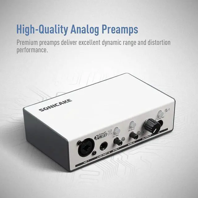 Alt view image 2 of 7 - Sonic Cube II - USB Audio Interface Mixer with Digital Modeling & DSP Effects for Recording, Streaming and Podcasting, 48V Phantom Power Dual-Channel Analog Preamp with XLR and Line Inputs