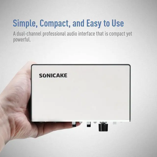 Alt view image 5 of 7 - Sonic Cube II - USB Audio Interface Mixer with Digital Modeling & DSP Effects for Recording, Streaming and Podcasting, 48V Phantom Power Dual-Channel Analog Preamp with XLR and Line Inputs