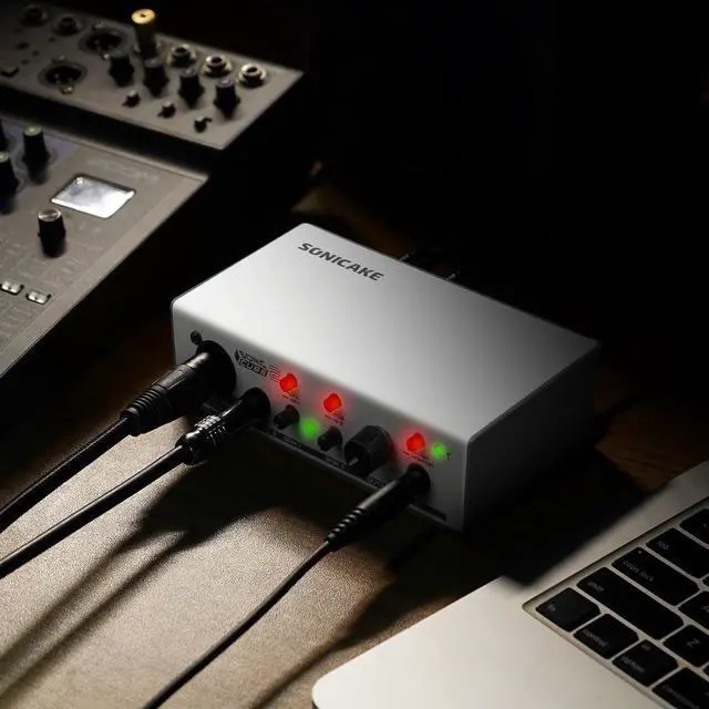 Alt view image 7 of 7 - Sonic Cube II - USB Audio Interface Mixer with Digital Modeling & DSP Effects for Recording, Streaming and Podcasting, 48V Phantom Power Dual-Channel Analog Preamp with XLR and Line Inputs